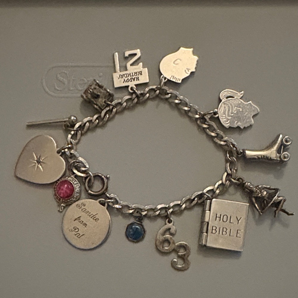 Vintage Sterling Silver Charm Bracelet